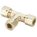 Tube to Tube - Tee - Brass Compression Fittings, High Pressure